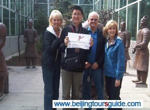 Smith's Family and Our Tour Guide at Terracotta Warriors