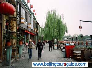 Hutong Bar Street and Shichahai Lake